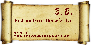 Bottenstein Borbála névjegykártya